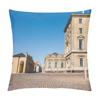 Personality  Empty Square With Pavement And Historical Buildings In Pavement, Denmark Pillow Covers