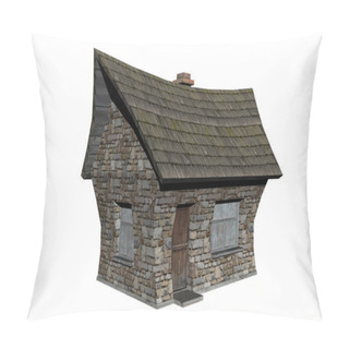 Personality  3d Rendering Of A Wooden House Pillow Covers