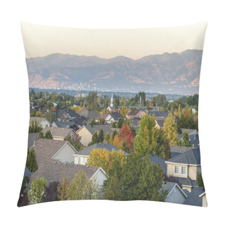 Personality  Rooftop View Of A Suburb Of Salt Lake City, Utah Pillow Covers
