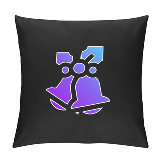 Personality  Bells Blue Gradient Vector Icon Pillow Covers