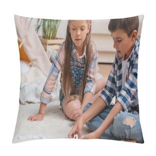 Personality  Kids Playing Domino  Pillow Covers