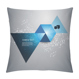 Personality  Abstract Triangles And Hexagon Shapes - Infographic Template Or Speech Bubble Design Pillow Covers