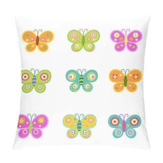 Personality  Retro Butterfly Set Pillow Covers