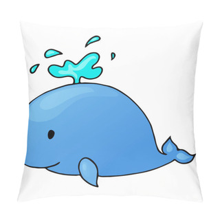 Personality  Whale Cartoon Isolated Pillow Covers