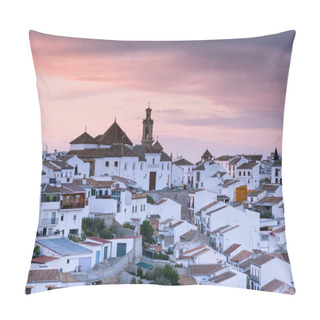 Personality  Rooftops And Illuminated Cityscape Of Antequera,Spain Pillow Covers