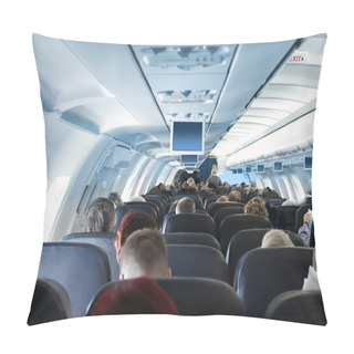 Personality  Passengers In Airplane Cabin Interior Pillow Covers