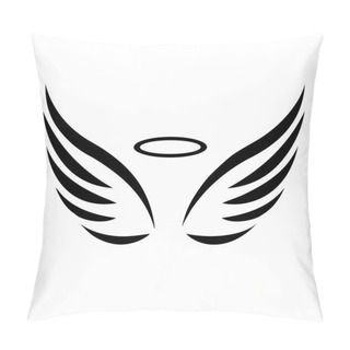 Personality  Vector Sketch Of Angel Wings Pillow Covers