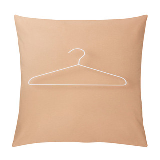 Personality  One Empty White Hanger On Beige Pillow Covers