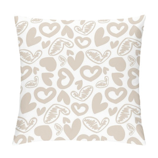 Personality  Fun Seamless Vintage Love Heart Background In. Pretty Colors. Pillow Covers
