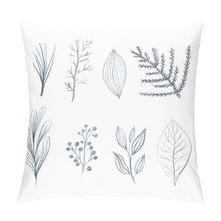 Personality  Watercolor Hand Painted Floral Branches Pillow Covers