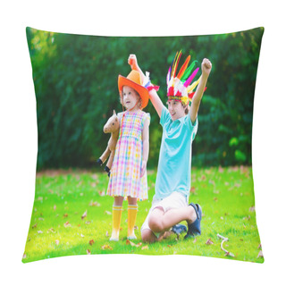 Personality  Kids Playing In Halloween Costumes Pillow Covers