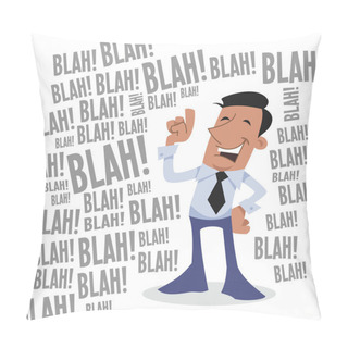 Personality  Blah! Blah! Blah! Corporate Character Pillow Covers