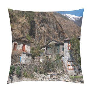 Personality  Small Village On Annapurna Trail Track Pillow Covers