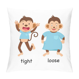 Personality  Opposite Tight And Loose Vector Illustration Pillow Covers