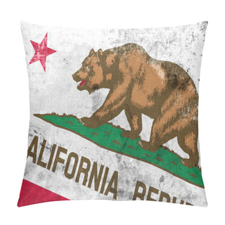 Personality  California State Flag With A Vintage And Old Look Pillow Covers