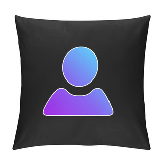 Personality  Black User Shape Blue Gradient Vector Icon Pillow Covers