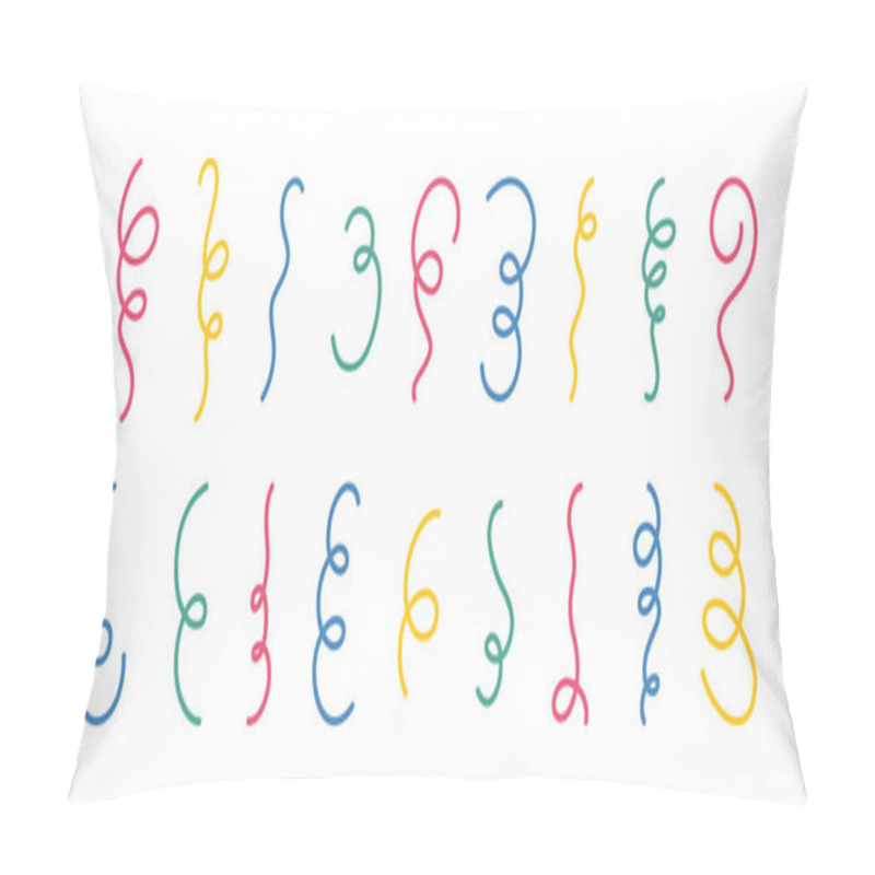 Personality  Doodle Festive Confetti And Streamers Set. Hand Drawn Falling Confetti Collection. Doodle Party Firecracker And Popper Elements. Color Vector Illustration On White Background In Childish Style. Pillow Covers