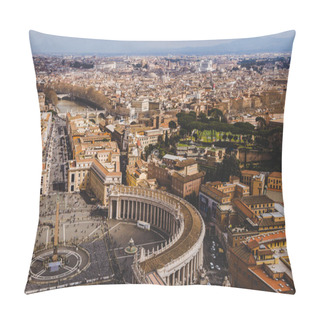 Personality  Aerial View Of Ancient Buildings Of Vatican, Italy Pillow Covers