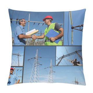 Personality  Electricity Distribution - Collage Pillow Covers