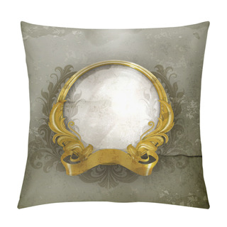 Personality  Gold Luxury Frame, Old-style Vector Pillow Covers