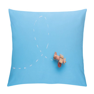 Personality  Wooden Plane Performs A Loop Across The Surface Of A Blackboard. Pillow Covers