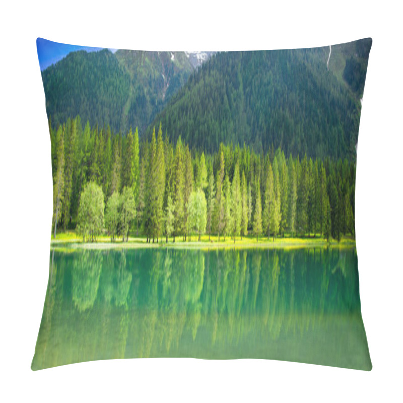 Personality  view of an alpine lake pillow covers
