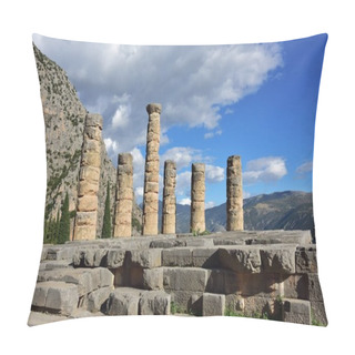 Personality  Apollo Temple In Delphi, Greece Pillow Covers