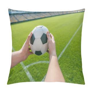 Personality  Person Holding Soccer Ball Pillow Covers