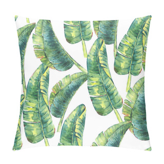 Personality  Natural Illustration, Watercolor Seamless Pattern Of Leaves Pillow Covers