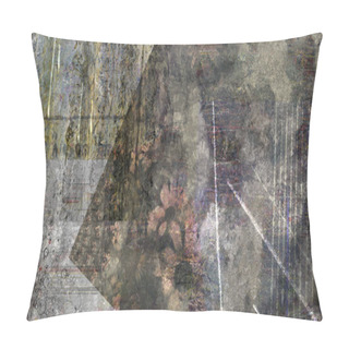 Personality  Muted Abstract Painting. 3D Rendering Pillow Covers