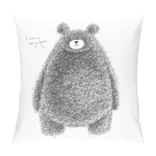 Personality  Vector Hairy Bear Pillow Covers
