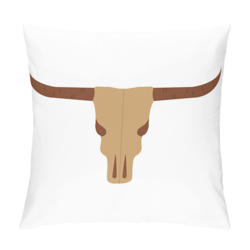 Personality  skull cow wild west icon pillow covers
