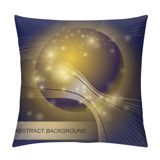 Personality  Abstract Background With Gold Glass Ball Pillow Covers