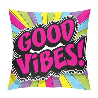 Personality  Pop Art Fashion Chic GOOD VIBES Sticker Pillow Covers