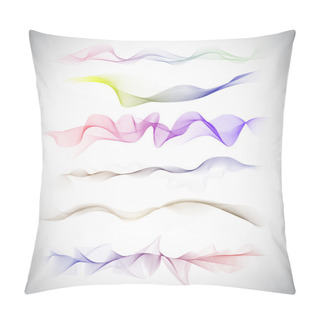 Personality  Set Of Wavy Line Art Design Elements  Pillow Covers