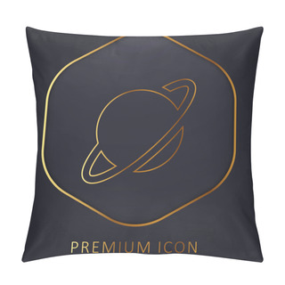 Personality  Asteroid Golden Line Premium Logo Or Icon Pillow Covers