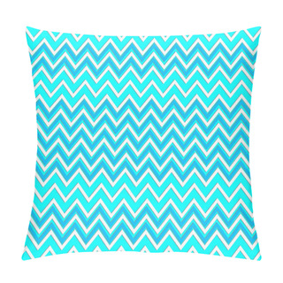 Personality  Zigzag Vector Seamless Pattern. Light Blue Abstract Geometric Ch Pillow Covers