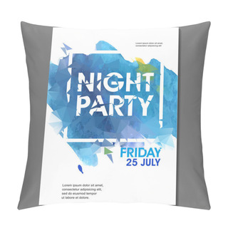 Personality  Summer Night Party Flyer Pillow Covers