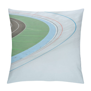 Personality  High Angle View Of Empty Velodrome Geometric Background Pillow Covers