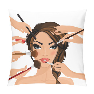 Personality  Make Up Concept Pillow Covers