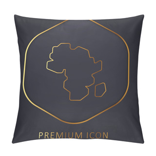 Personality  Africa Golden Line Premium Logo Or Icon Pillow Covers