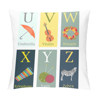 Personality  Colorful Cards With Alphabet Pillow Covers