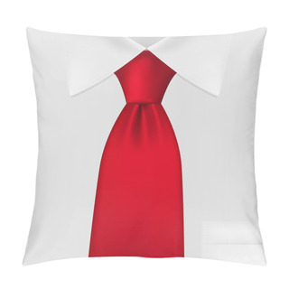 Personality  White Shirt With Classic Collar. Vector Illustration. Pillow Covers