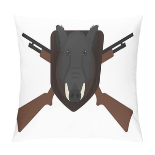 Personality  Wild Boar Head Pillow Covers
