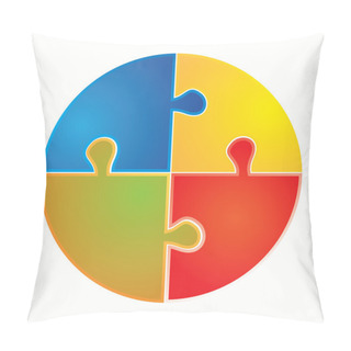 Personality  Puzzle Piece Infographics Pillow Covers