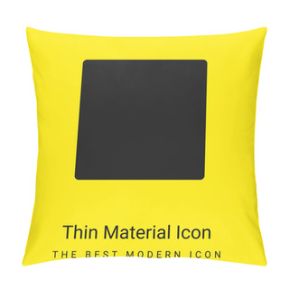 Personality  Black Square Shape Minimal Bright Yellow Material Icon Pillow Covers
