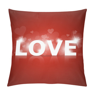 Personality  Vector Shining Sign Of Love. Pillow Covers