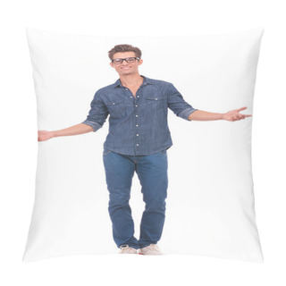Personality  Man Welcomes You Open Handed Pillow Covers