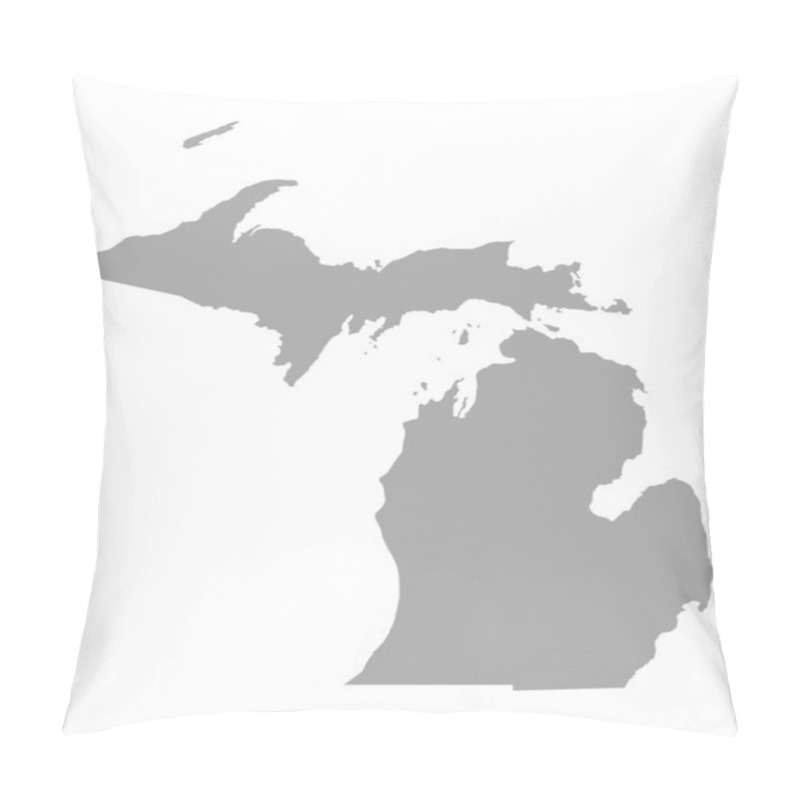 Personality  Map of Michigan pillow covers