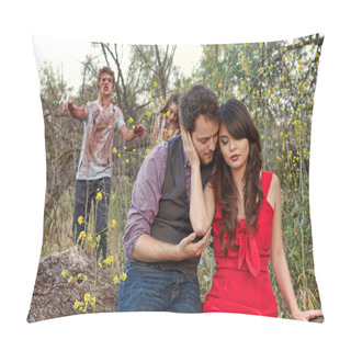 Personality  Oblivious To A Zombie Attack Pillow Covers